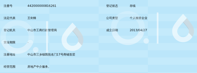 中山市三乡镇世昌房地产中介服务部锁定